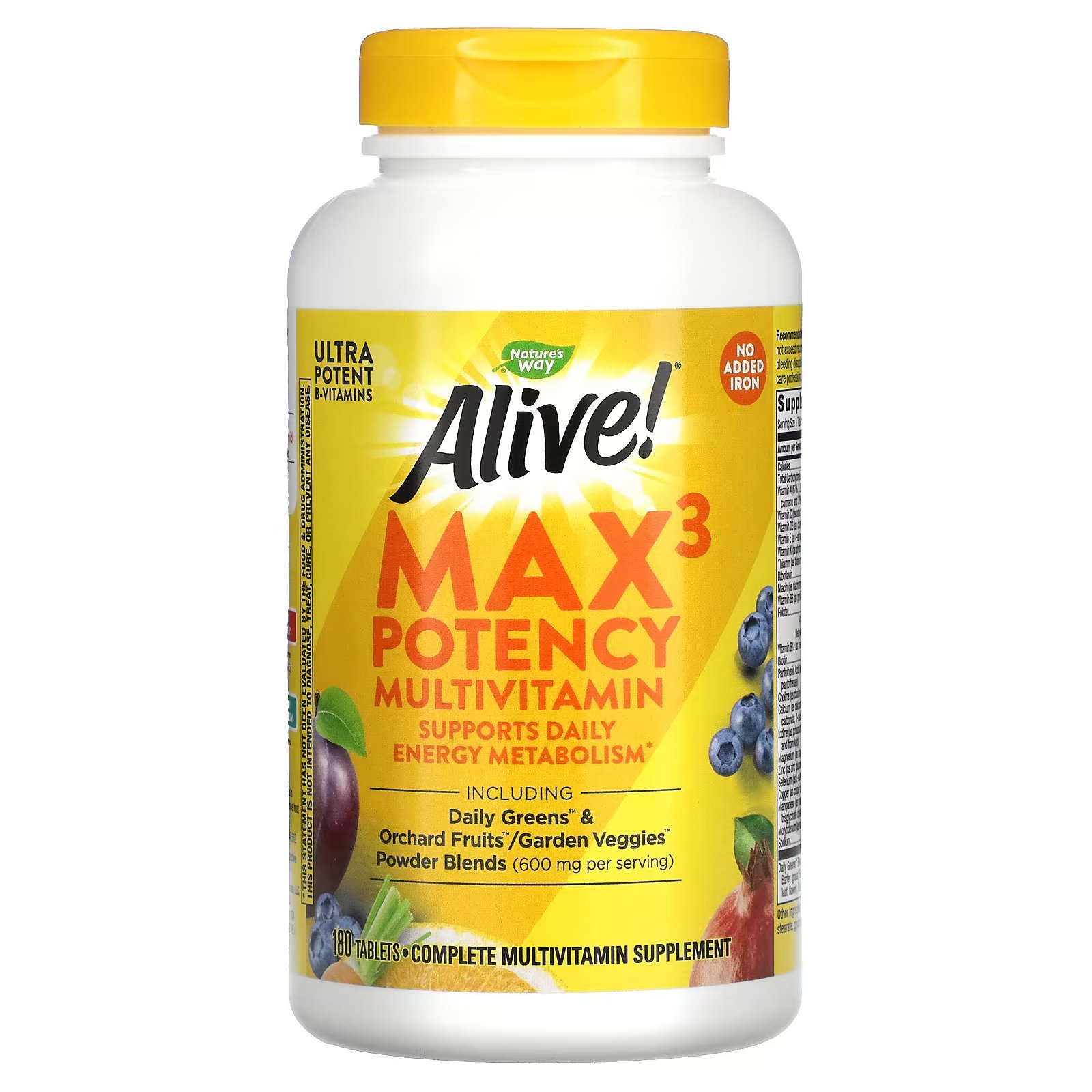 Nature's Way, Alive! Max3 Potency Multivitamin, No Added Iron - Scientifix